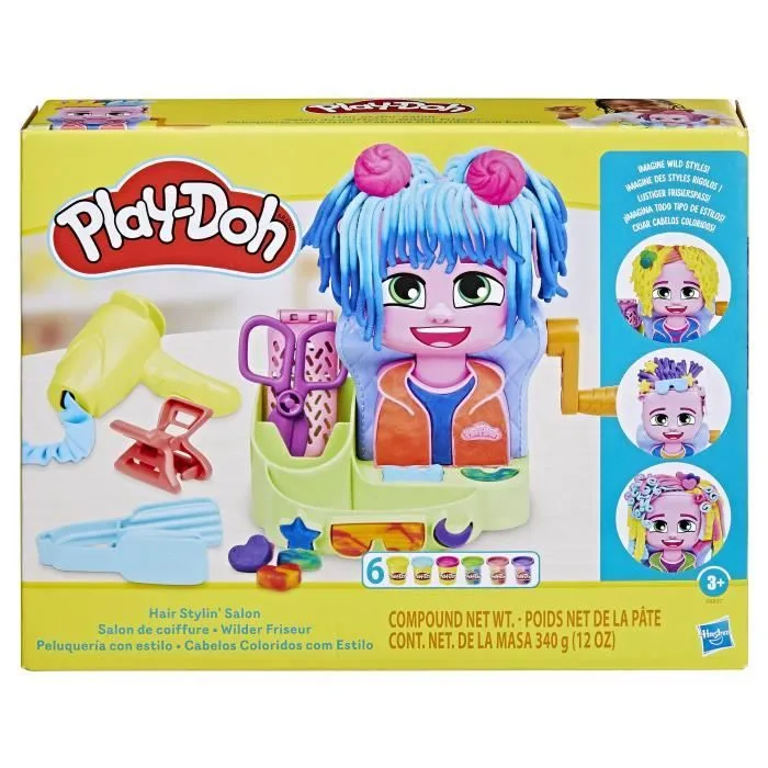 Play-Doh Salon de coiffure, coffret de pâte à modeler-0