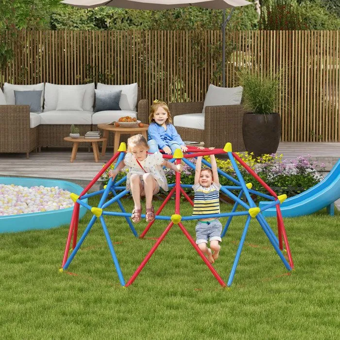 Outsunny - Dôme d'escalade pour enfants - Métal - 183x183x90cm - Multicolore-1