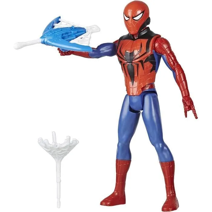 Figurine Spider-Man Titan Hero Series Blast Gear de 30 cm avec lanceur et projectile-0