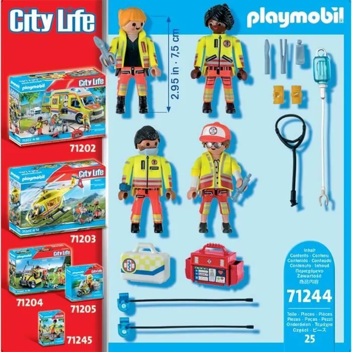 PLAYMOBIL - 71244 - City Action Les Secouristes - Equipe de secouristes-1