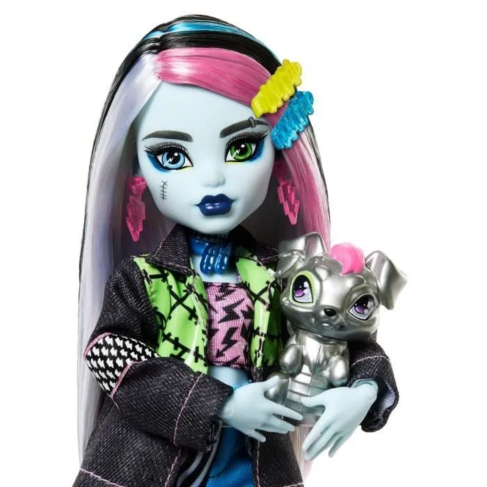 Monster High-Poupée Frankie Stein-Poupée avec animal et accessoires HXH73-1