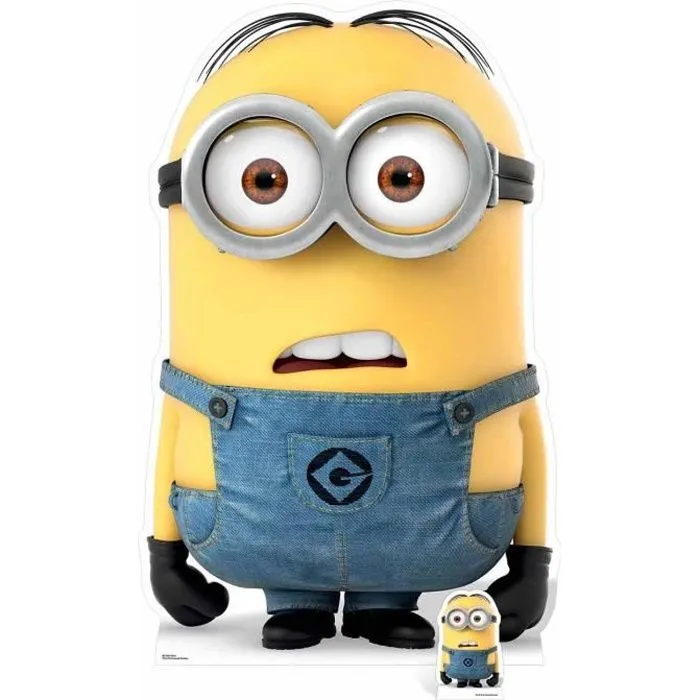 Figurine en carton Dave Les Minions H 147 cm - Minions - Statue grandeur nature carl - Superbe figurine Dave-0