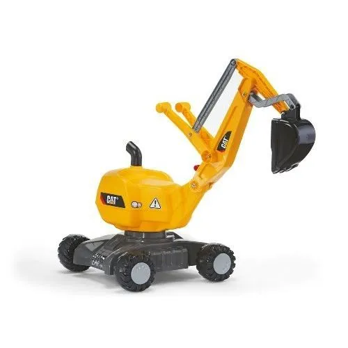 Véhicule miniature - PARTNER JOUET - Excavatrice sur roues CAT - Pelleteuse Caterpillar-0