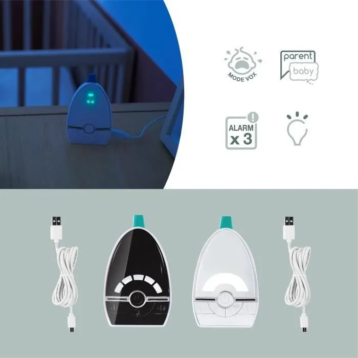 Babymoov Babyphone Audio Expert Care - Portée 1000 m - Labellisé Long Time - Faible Emission d'ondes-3