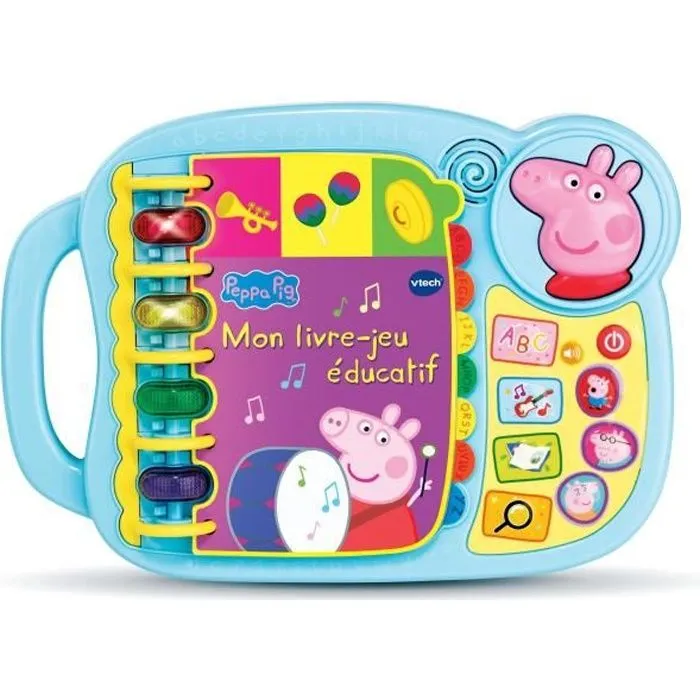 Livre-Jeu Educatif VTECH - Peppa Pig - Sons amusants - 14 pages d’histoires et de jeux-0