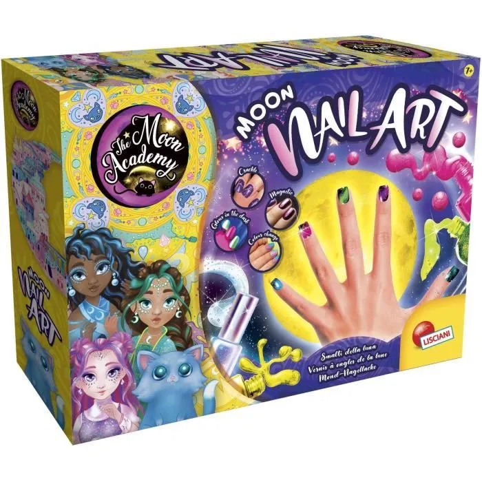 Kit manucure - LISCIANI - The Moon Academy - Moon Art des ongles - Vernis magiques - Effets phosphorescents et craquelés-0