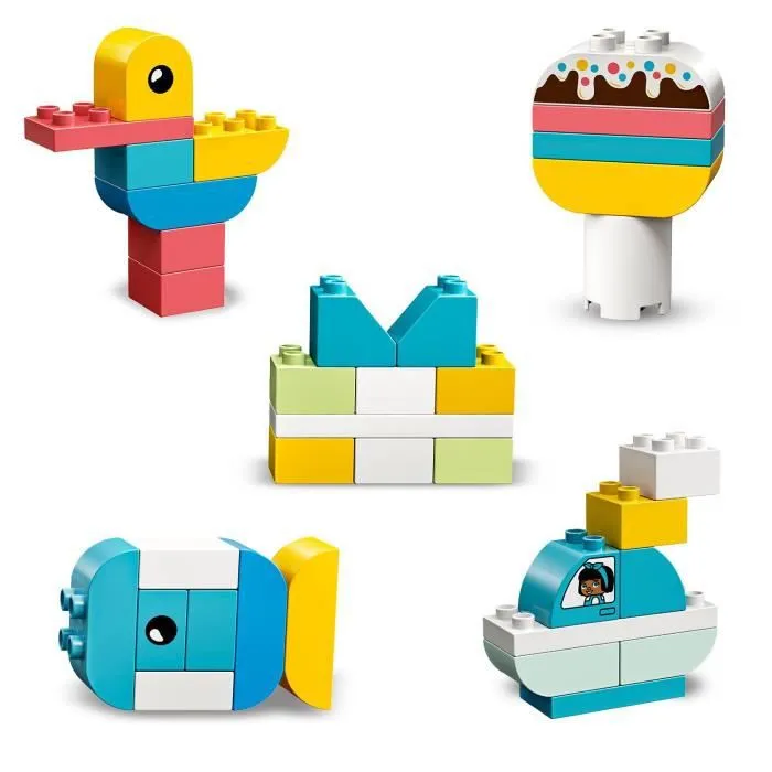 LEGO® 10909 DUPLO Classic La Boîte Coeur Premier Set, Jouet Educatif, Briques de construction pour Bébé 1 an et demi-2