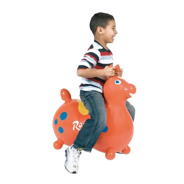 Poney Rody Max en plastique pour enfant de 5 à 8 ans - Saniversum UG - Orange - Développement de l'équilibre-1