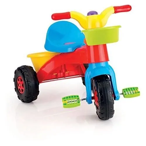 Tricycle pour enfant - Dolu - Mon premier tricycle - Rose - A monter soi-même - De 18 mois à 4 ans-0