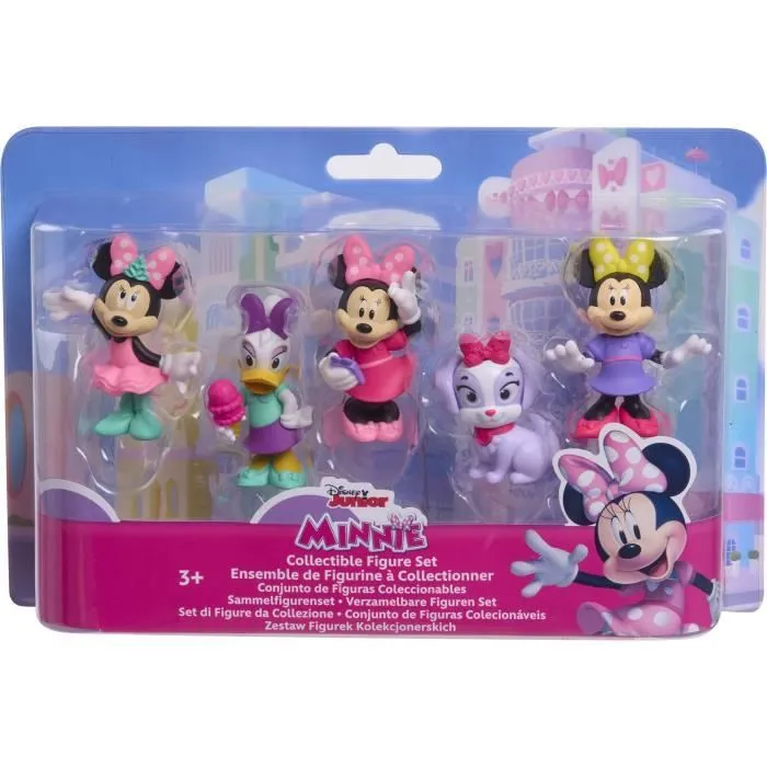 Figurines - DISNEY MINNIE MOUSE - Pack de 5 Figurines Minnie Mouse - Non articulées, 6 cm-0