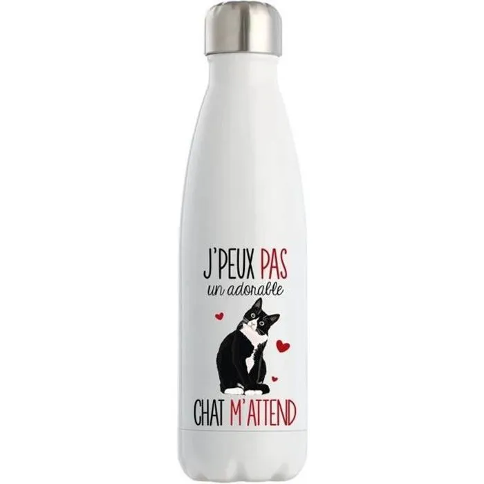 Bouteille Isotherme - Personnalisée - Acier Inoxydable - 500 ml - Design Moderne - Mixte-0