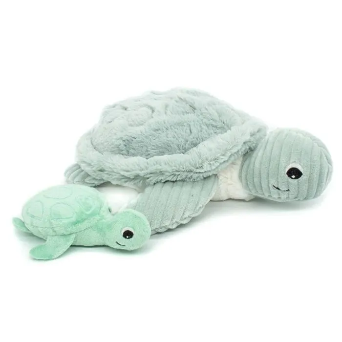 Peluche Ptipotos tortue maman bebe menthe-2