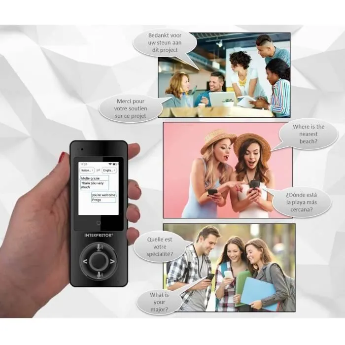 LEXIBOOK Interpretor® Traducteur vocal instantané basé sur l’intelligence artificielle - 45 langues-1