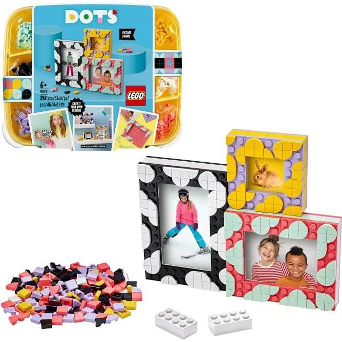 LEGO® DOTS 41914 Les Cadres Photo Créatifs, Loisirs Créatifs et Bricolage DIY, Décoration pour Chambre, pour Enfant-0
