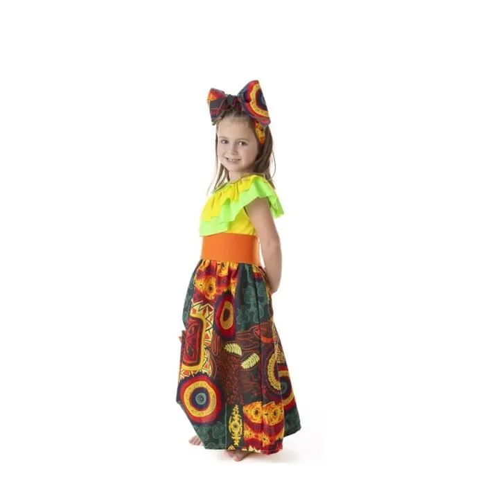 Déguisement cubain - LLOPIS - Fille 11-13 ans - Multicolor - Robe, ceinture, mouchoir-2