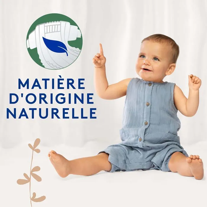 Lotus baby - 9625 - Douceur Naturelle - Couches Taille 4 (7-12 kg) Pack 1 mois - 148 Unite,Blanc-1