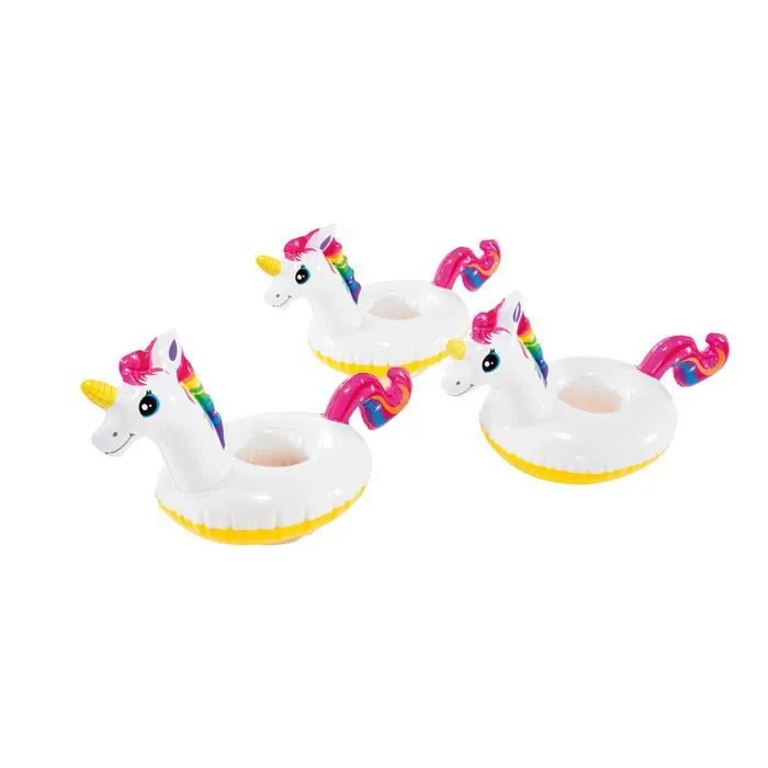 Porte gobelet gonflable Licorne - INTEX - Modèle Licorne - Pour piscine - x3-0