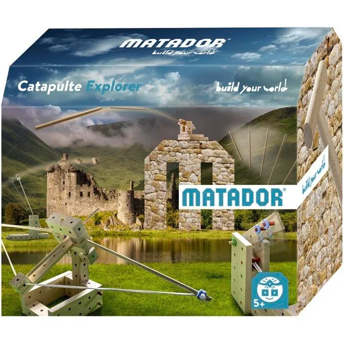Kit de catapulte Explorer MATADOR - Beige - 56 pièces - A partir de 5 ans-1