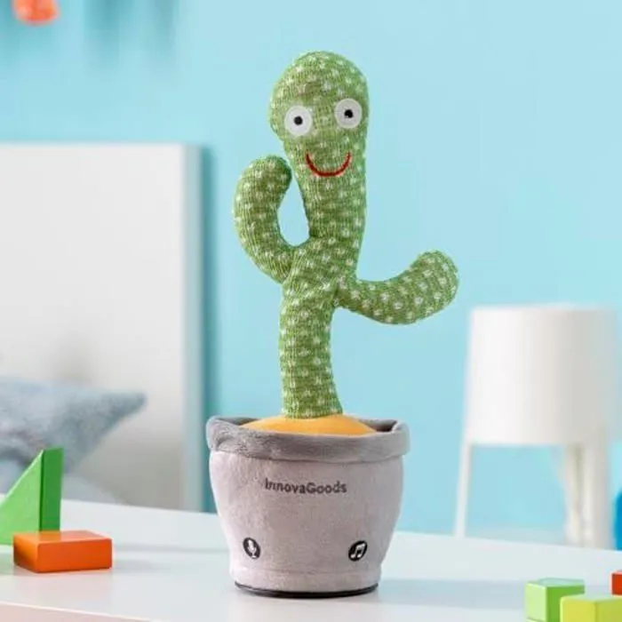 Jouet - INNOVAGOODS - Cactus Danseur et Parlant - Rechargeable - Musique LED Multicolore - 120 Chansons-1