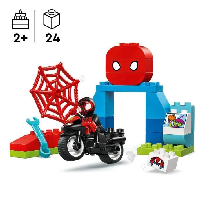 LEGO® DUPLO® Marvel 10424 L’aventure en moto de Spin - Jouet Spidey et ses Amis-1