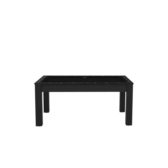 Billard convertible table 6 personnes Texas (plateau et accessoires en option) Noir grainé et noir (tapis)-0