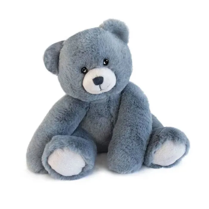 Jouet en peluche - HISTOIRE D'OURS - Ours Oscar - 25 cm - Bleu Jean - Intérieur-3