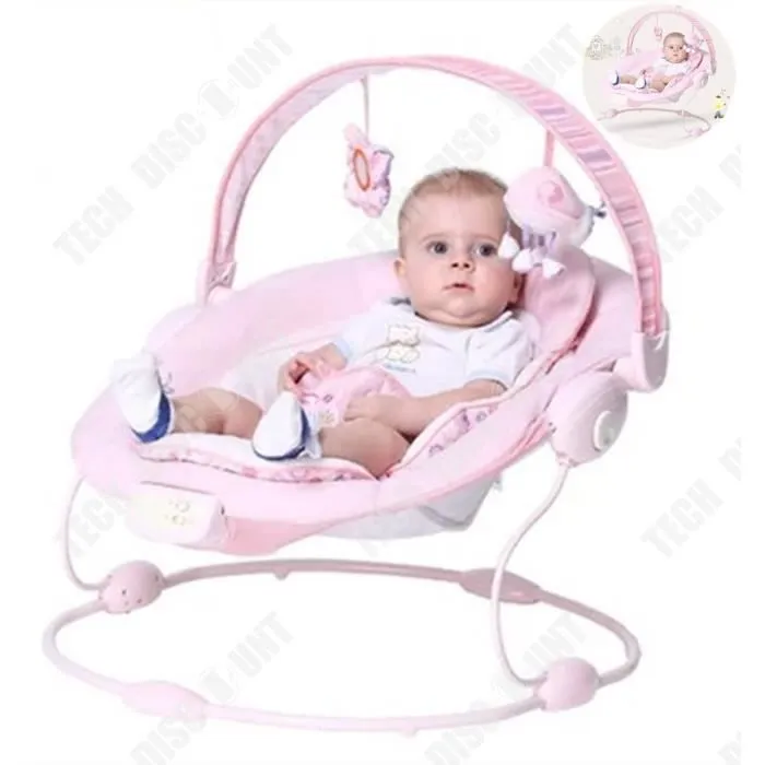 TD® Fauteuil à bascule à vibration pour enfants Fauteuil à bascule inclinable pour bébé de 3 mois à 36 mois 64cm * 55cm * 30cm-0