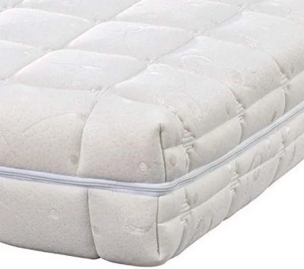 Lot de 2 Matelas Face Latex 78 Kg-m3 Face Mémoire de forme 62 Kg-m3 + 2 Alèses 90x200 x 21 cm Ferme - Déhoussable Housse Lavable --2
