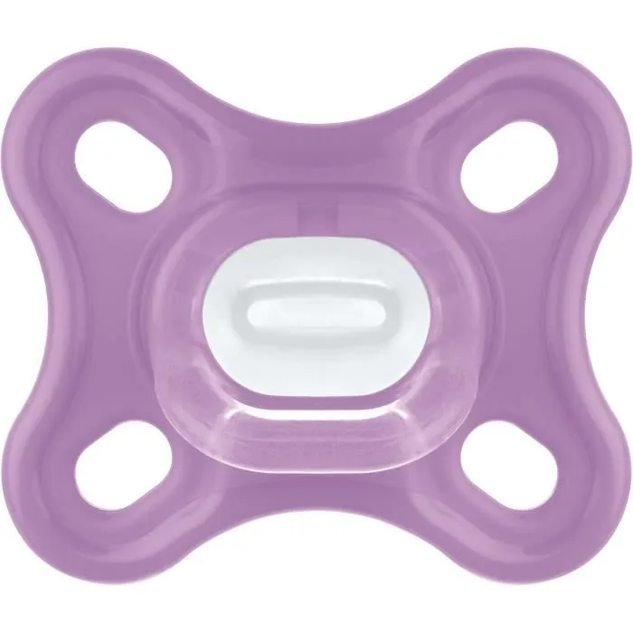 MAM Comfort Sucette Physiologique +0m Rose Lot de 2 + Boîte de Conservation-1