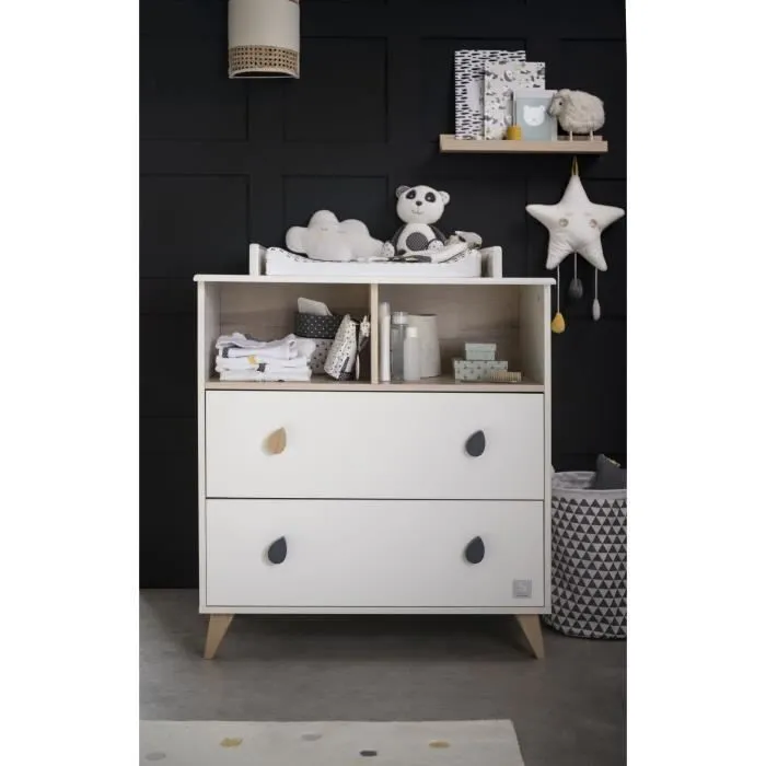 Chambre bébé trio OSLO - Lit 120x60 + Commode à langer + Armoire 3 portes - SAUTHON-5