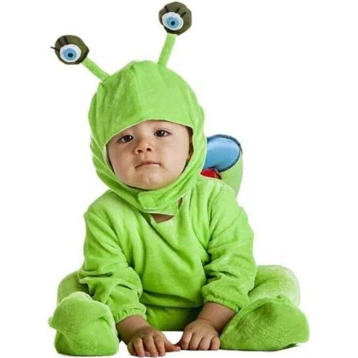 Déguisement d'Escargot pour bébé - Disfrazzes - Combinaison avec capuche et carapace - Vert - Multicolore-0