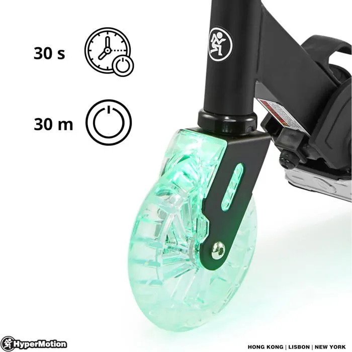 Trottinette - HyperMotion - Ice Flash - LED - Pliable - Hauteur guidon réglable 63-82 cm-5
