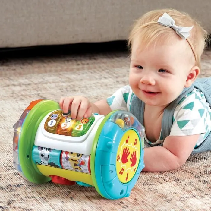 Rouleau d'activités interactif VTECH MAGI ROULEAU TAM-TAM 3 EN 1 pour bébé de 9 à 36 mois - Blanc/Multicolore-4