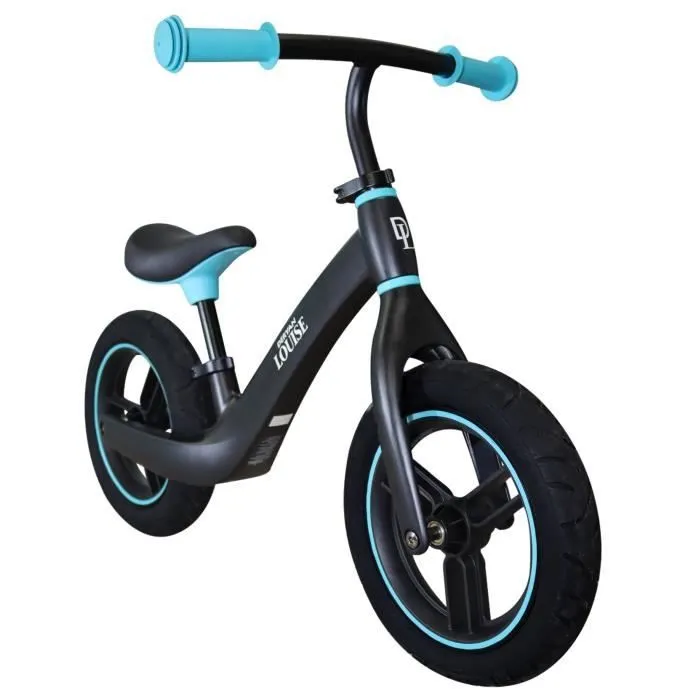 Vélo d'équilibre DERYAN - Garçons et filles - Noir - Cadre solide - Roues tout-terrain - Ajustable-0