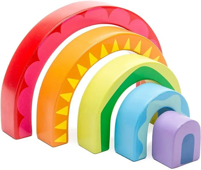 Le tunnel arc-en-Le Toy Van Petilou Toy est un beau jouet tunnel arc-en-5 pièces offrant play.Its créatives infinies de couleurs viv-1