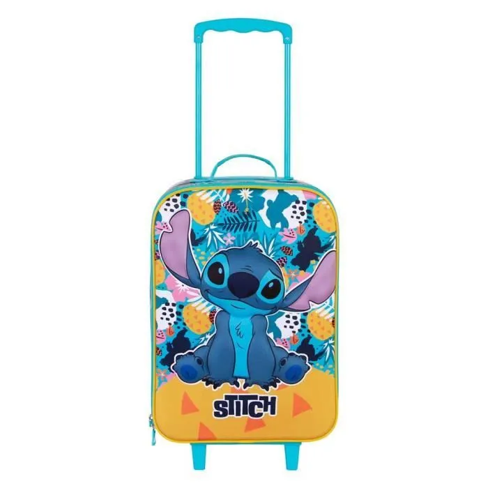 Valise Trolley Soft 3D - Disney Lilo et Stitch Colors - Turquoise - Taille Unique-1
