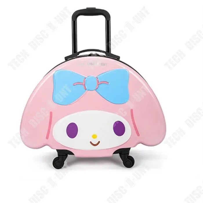 TD® Valise à roulettes universelle 3D anti-éclaboussures amusante pour enfants, valise à roulettes pour enfants de 20 pouces-0