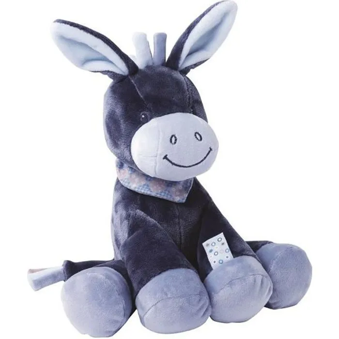 Peluche - NATTOU - Alex L'âne - Hauteur 28 cm - Mixte - Dès la naissance-0