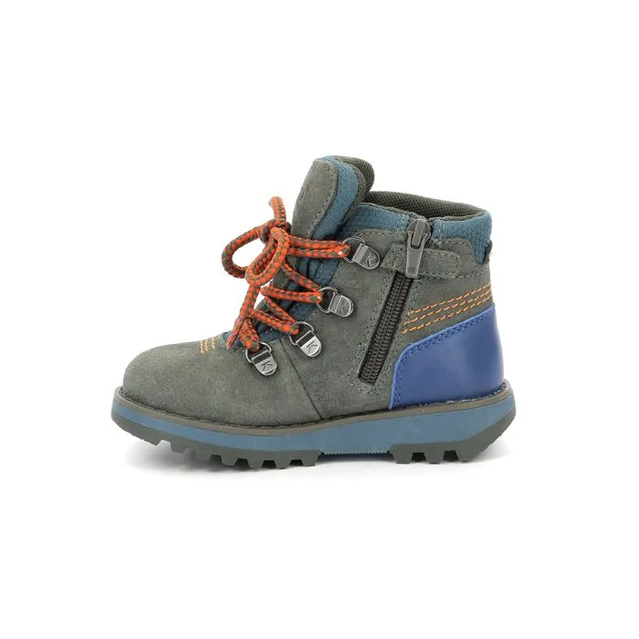 Bottillons - KICKERS - Kicknature - Cuir - Vert - Enfant-3