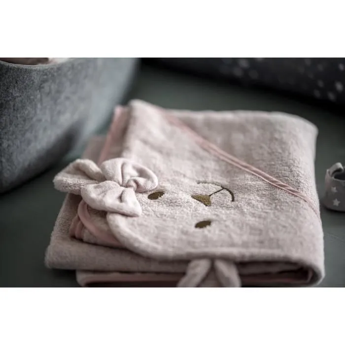 MAÏKA Coffret de bain - Cape + gant de toilette - Motif Ours bleu - Dès la naissance-2