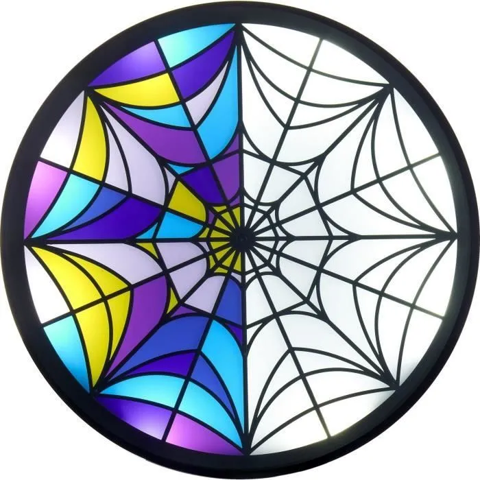 Lampe Vitrail - Mercredi - Wednesday - Multicolore - Marque Vitrail - Pour Adulte et Enfant à partir de 8 ans - Intérieur-1