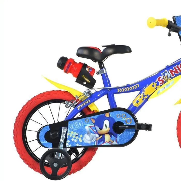 Vélo Enfant 14" - SONIC - Bleu - Freins avant et arrière - Selle et guidon réglables - 4 à 6 ans-1
