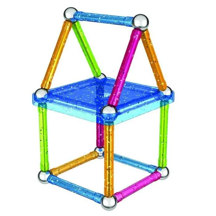 Jeu de Construction - GEOMAG - Glitter - 30 pièces - Multicolore - À partir de 3 ans-4