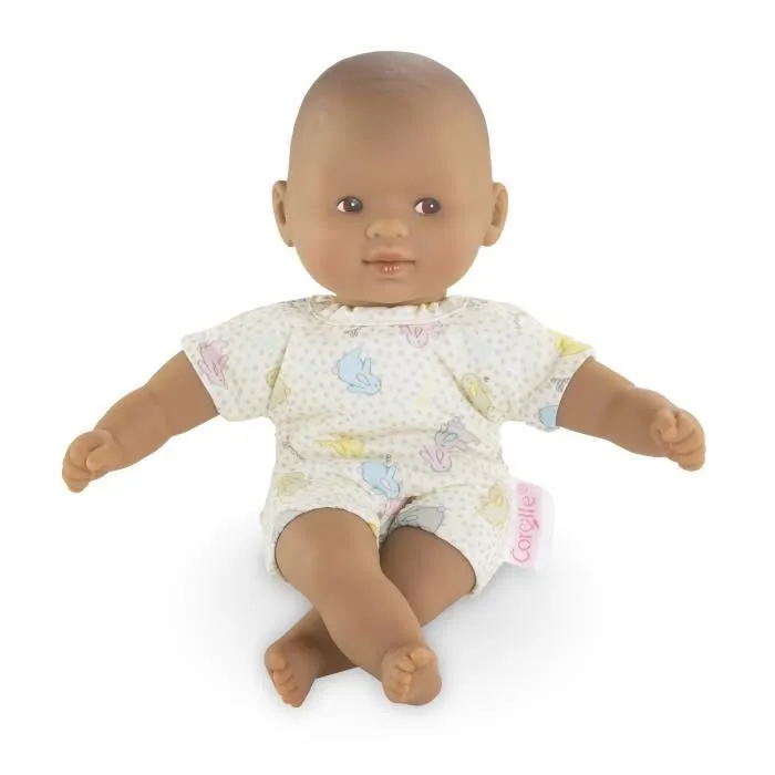 Poupon Mini Calin - COROLLE - Lapins Yeux Marron - 20 cm - Senteur de vanille - Corps souple-0