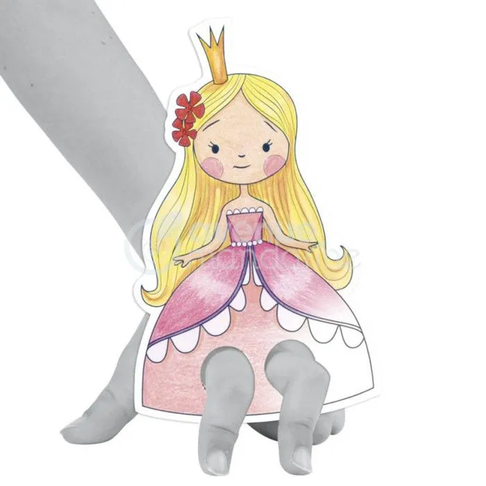 Carnet de coloriage - Avenue Mandarine - Prince et Princesse - 24 marionnettes à doigts - Papier 250g - 16x10 cm-2