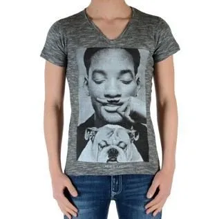 Tee Shirt Little Eleven Paris Garçon Little Smith TS Gris Cotton Vintage - Gris-0