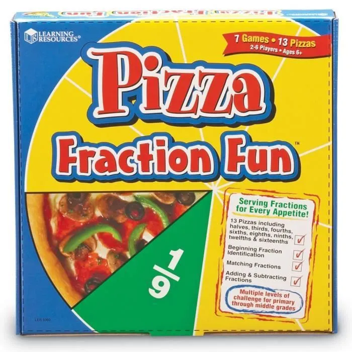 Learning Resources Jeu de Fractions de Pizza, - LER5060-2