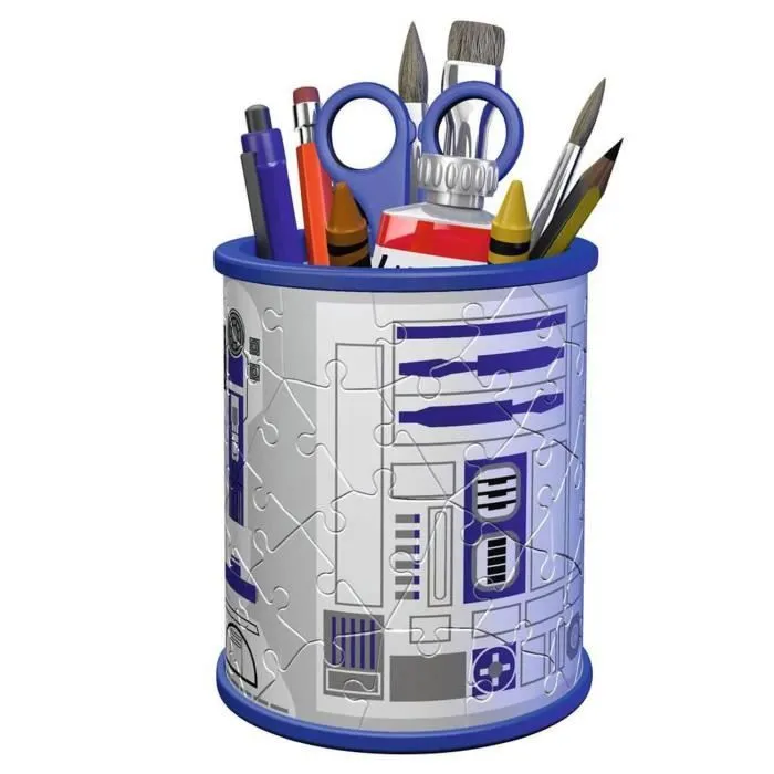 Puzzle 3D - Ravensburger - Pot à crayons Star Wars - Moins de 100 pièces - Blanc - Pour enfant-0