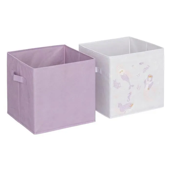 Boîte de rangement - ATMOSPHERA - SIRENE X2 - Violet et blanc - Adulte - Mixte-0