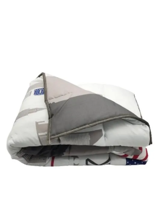 Couette tempérée imprimée New york - 1 personne 140 x 200 - Mi saison - MORTREUX-1